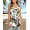 imageCHICGAL Womens Summer Tank Tops Sleeveless T Shirt Casual Loose Fit Tunic BlousesTropical Plant Boho