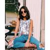 imageCHICGAL Womens Summer Tank Tops Sleeveless T Shirt Casual Loose Fit Tunic BlousesWhite Paisley Boho