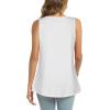 imageCHICGAL Womens Summer Tank Tops Sleeveless T Shirt Casual Loose Fit Tunic BlousesWwhite