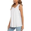 imageCHICGAL Womens Summer Tank Tops Sleeveless T Shirt Casual Loose Fit Tunic BlousesWwhite