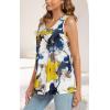 imageCHICGAL Womens Summer Tank Tops Sleeveless T Shirt Casual Loose Fit Tunic BlousesYellow Floral Print