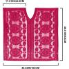 imageWomens Lace Bathing Suit Cover Up V Neck Beach Coverup Summer Swim Coverups Loose Bikini Beach DressPink
