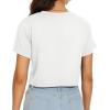 imageWomens Summer Crop Tops Short Sleeve Round Neck TShirts Loose Fit Casual BlouseE White Butterfly Print
