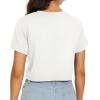 imageWomens Summer Crop Tops Short Sleeve Round Neck TShirts Loose Fit Casual BlouseE White Green Cactus