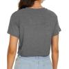 imageWomens Summer Crop Tops Short Sleeve Round Neck TShirts Loose Fit Casual BlouseG Grey Dandelion Print