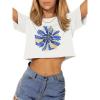 E Blue White Flower