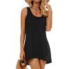 imageCHICGAL Beach Cover Ups for Women Summer Casual Sleeveless Tank Dresses Swimsuit CoverupA Black