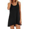 imageCHICGAL Beach Cover Ups for Women Summer Casual Sleeveless Tank Dresses Swimsuit CoverupA Black