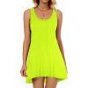 imageCHICGAL Beach Cover Ups for Women Summer Casual Sleeveless Tank Dresses Swimsuit CoverupA Bright Green
