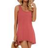 imageCHICGAL Beach Cover Ups for Women Summer Casual Sleeveless Tank Dresses Swimsuit CoverupA Coral Pink