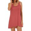 imageCHICGAL Beach Cover Ups for Women Summer Casual Sleeveless Tank Dresses Swimsuit CoverupA Coral Pink