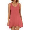 imageCHICGAL Beach Cover Ups for Women Summer Casual Sleeveless Tank Dresses Swimsuit CoverupA Coral Pink