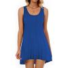 imageCHICGAL Beach Cover Ups for Women Summer Casual Sleeveless Tank Dresses Swimsuit CoverupA Dark Blue