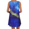 imageCHICGAL Beach Cover Ups for Women Summer Casual Sleeveless Tank Dresses Swimsuit CoverupBlue Tie Dye