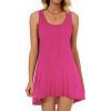 imageCHICGAL Beach Cover Ups for Women Summer Casual Sleeveless Tank Dresses Swimsuit CoverupRose Red