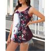 imageCHICGAL Womens Tank Tops Summer Sleeveless Blouse Crewneck Casual Loose Fit Tunic ShirtBlack Red Floral