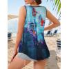 imageCHICGAL Womens Tank Tops Summer Sleeveless Blouse Crewneck Casual Loose Fit Tunic ShirtBlue Pruple
