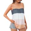 imageCHICGAL Womens Tank Tops Summer Sleeveless Blouse Crewneck Casual Loose Fit Tunic ShirtMulticolor Stripe