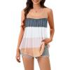imageCHICGAL Womens Tank Tops Summer Sleeveless Blouse Crewneck Casual Loose Fit Tunic ShirtMulticolor Stripe