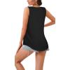 imageCHICGAL Womens Tank Tops Summer Sleeveless Blouse Crewneck Casual Loose Fit Tunic ShirtSolid Black