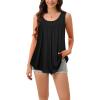 imageCHICGAL Womens Tank Tops Summer Sleeveless Blouse Crewneck Casual Loose Fit Tunic ShirtSolid Black