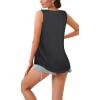 imageCHICGAL Womens Tank Tops Summer Sleeveless Blouse Crewneck Casual Loose Fit Tunic ShirtSolid Grey