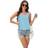 imageCHICGAL Womens Tank Tops Summer Sleeveless Blouse Crewneck Casual Loose Fit Tunic ShirtSolid Sky Blue