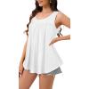 imageCHICGAL Womens Tank Tops Summer Sleeveless Blouse Crewneck Casual Loose Fit Tunic ShirtWhite