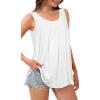 imageCHICGAL Womens Tank Tops Summer Sleeveless Blouse Crewneck Casual Loose Fit Tunic ShirtWhite