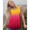 imageCHICGAL Womens Tank Tops Summer Sleeveless Blouse Crewneck Casual Loose Fit Tunic ShirtYellow Orange Pink