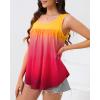 imageCHICGAL Womens Tank Tops Summer Sleeveless Blouse Crewneck Casual Loose Fit Tunic ShirtYellow Orange Pink