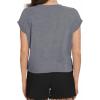 imageSummer Short Sleeve Crop Tops Womens Crewneck Roll Cap Sleeve T Shirts Loose Fit Basic TeesB Grey