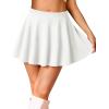 imageCHICGAL Mini Skirts for Women Casual Flowy Pleated Skater Skirt Summer Basic High Waisted Short SkirtA White
