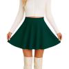 imageCHICGAL Mini Skirts for Women Casual Flowy Pleated Skater Skirt Summer Basic High Waisted Short SkirtB Green