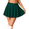 imageCHICGAL Mini Skirts for Women Casual Flowy Pleated Skater Skirt Summer Basic High Waisted Short SkirtB Green
