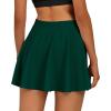 imageCHICGAL Mini Skirts for Women Casual Flowy Pleated Skater Skirt Summer Basic High Waisted Short SkirtB Green