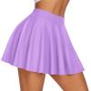 imageCHICGAL Mini Skirts for Women Casual Flowy Pleated Skater Skirt Summer Basic High Waisted Short SkirtB Light Purple