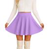 imageCHICGAL Mini Skirts for Women Casual Flowy Pleated Skater Skirt Summer Basic High Waisted Short SkirtB Light Purple