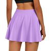 imageCHICGAL Mini Skirts for Women Casual Flowy Pleated Skater Skirt Summer Basic High Waisted Short SkirtB Light Purple