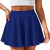 imageCHICGAL Mini Skirts for Women Casual Flowy Pleated Skater Skirt Summer Basic High Waisted Short SkirtB Royal Blue