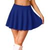 imageCHICGAL Mini Skirts for Women Casual Flowy Pleated Skater Skirt Summer Basic High Waisted Short SkirtB Royal Blue