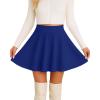 imageCHICGAL Mini Skirts for Women Casual Flowy Pleated Skater Skirt Summer Basic High Waisted Short SkirtB Royal Blue