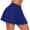 imageCHICGAL Mini Skirts for Women Casual Flowy Pleated Skater Skirt Summer Basic High Waisted Short SkirtB Royal Blue