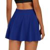 imageCHICGAL Mini Skirts for Women Casual Flowy Pleated Skater Skirt Summer Basic High Waisted Short SkirtB Royal Blue