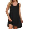 imageCHICGAL Swimsuit Coverup for Women Summer Sleeveless Beach Dress Tank Bikini Bathing Suit Cover UpA Black