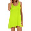 imageCHICGAL Swimsuit Coverup for Women Summer Sleeveless Beach Dress Tank Bikini Bathing Suit Cover UpA Bright Green