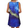 imageCHICGAL Swimsuit Coverup for Women Summer Sleeveless Beach Dress Tank Bikini Bathing Suit Cover UpBlue Tie Dye