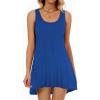 imageCHICGAL Swimsuit Coverup for Women Summer Sleeveless Beach Dress Tank Bikini Bathing Suit Cover UpA Dark Blue