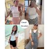imageWomens Basic Tees Summer Short Sleeve Shirts Slim Fit Tight T Shirt Going Out Tops001white