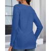 imageCHICGAL Women Long Sleeve Shirts Casual Fall Tees Crew Neck Basic Tunic TopsBlue